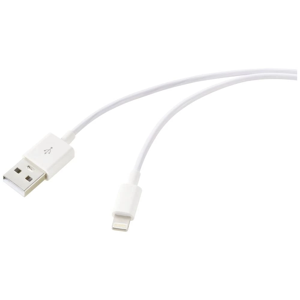 Renkforce USB kabel USB 2.0 USB-A utikač, Apple Lightning utikač 1.00 m bijela RF-6857548 slika