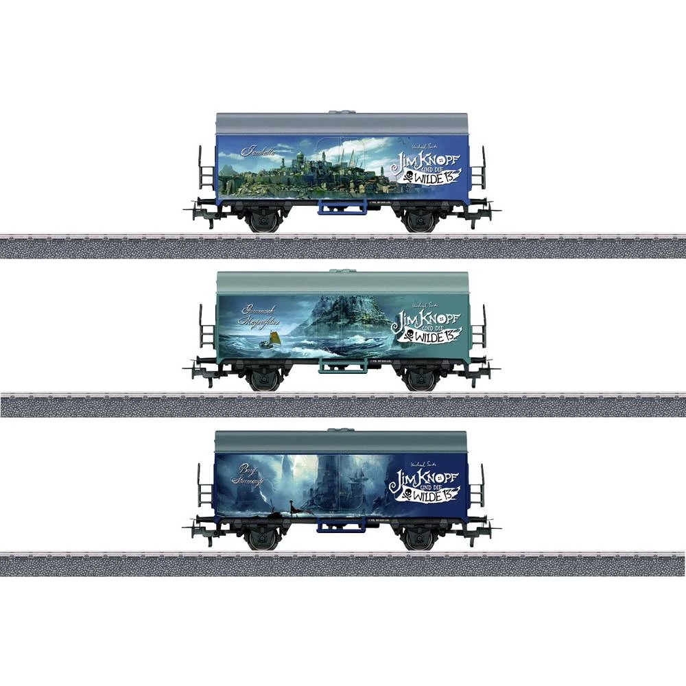 Märklin 44821 H0 set od 3 teretna automobila "Jim Knopf and the Wild 13" slika