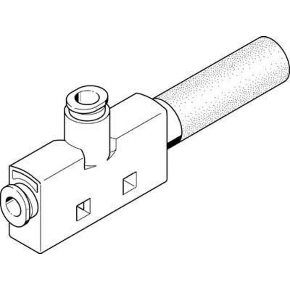 FESTO vakuumska usisna mlaznica VN-10-L-T4-PQ2-VQ3-RO2 549253  qs-6, prigušivač  Materijal kućišta POM Brtveni material NBR slika