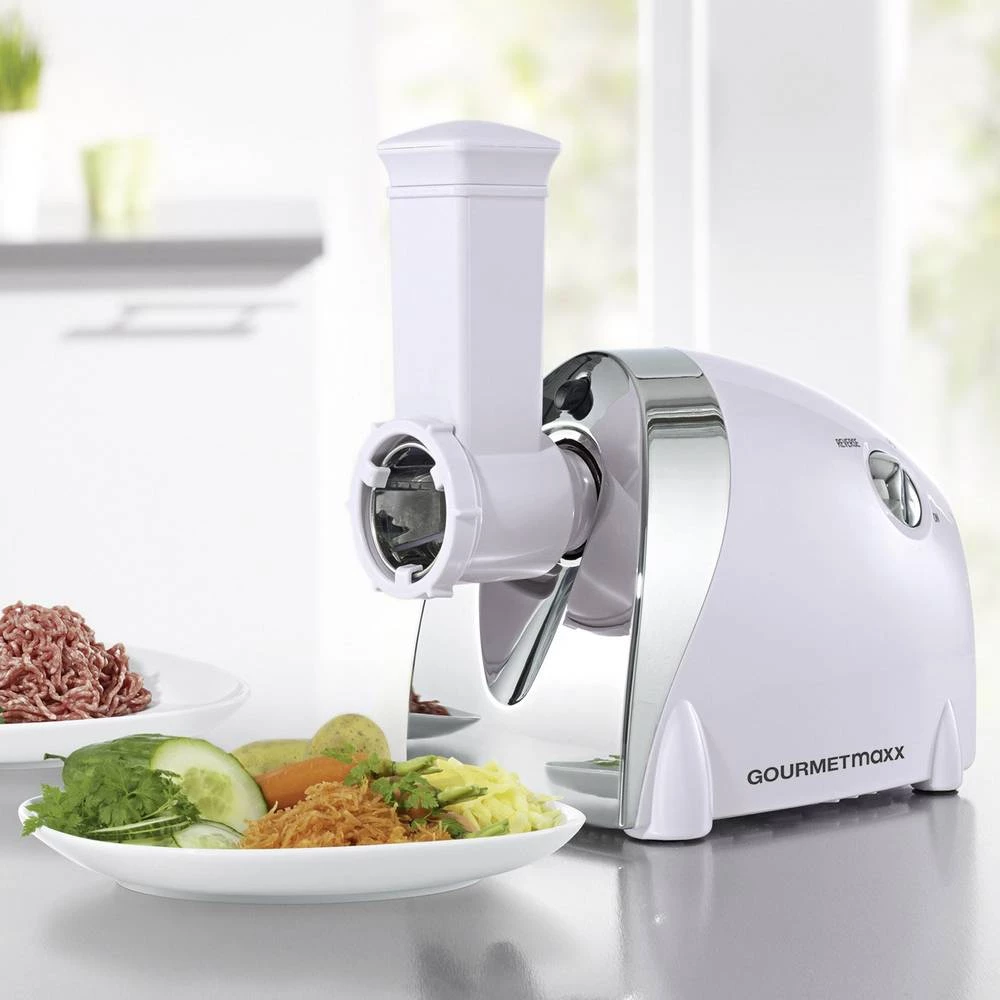 Uređaju za mljevenje mesa GourmetMaxx 08612 1607851 1000 W Srebrna, Bijela slika