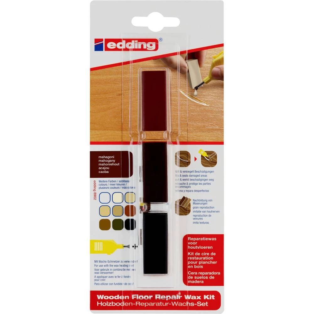 Edding 8902 4-8902-1-4604 set voska za popravak drvenog poda mahagonij slika