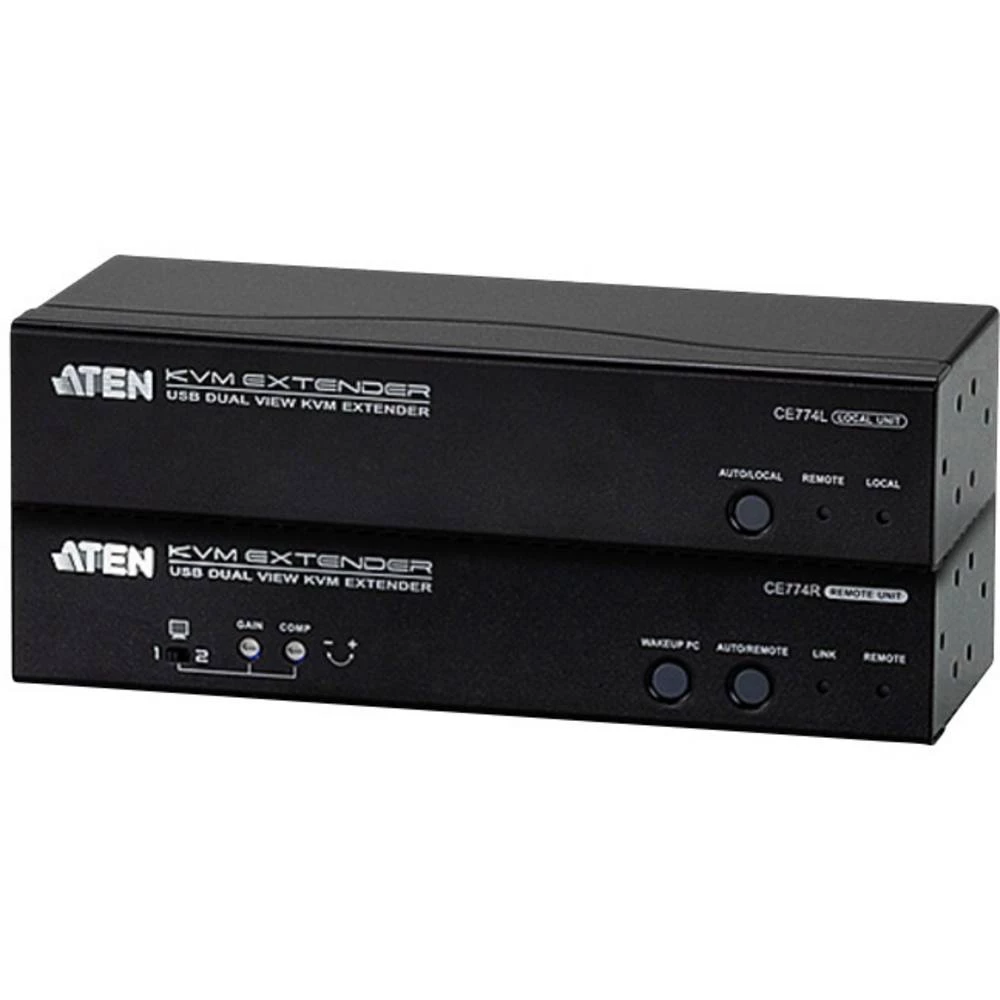 ATEN CE774-AT-G VGA, USB, RS232, audio line-out, utičnica za mikrofon proširenje (produžetak) putem mrežnog kabela RJ45 150 m slika