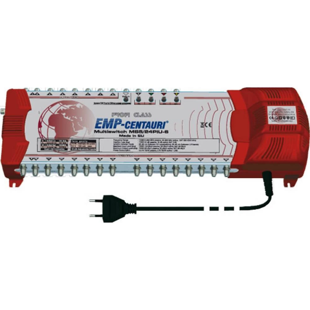 Satelitski multiprekidač EMP-Centauri MS5/24PIU-6 Ulazi: 5 (4 Sat/1 zemaljske) Broj sudionika: 24 slika