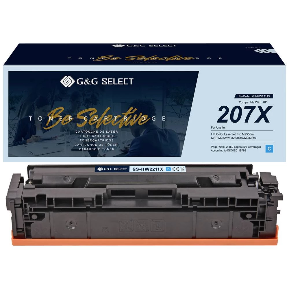 G&G toner zamijenjen HP 207X kompatibilan cijan W2211X(207X) GS-HW2211X(207X) slika