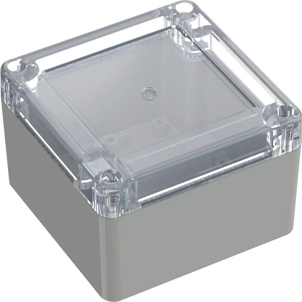 TRU COMPONENTS 6U07090906437 TC-13865068 industrijsko kućište 90 x 90 x 60 ABS, polikarbonat svijetlosiva, prozirna 1 St slika