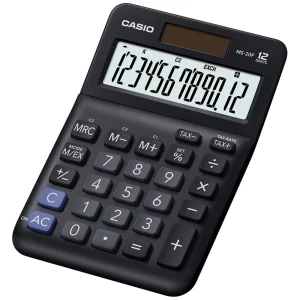 Casio MS-20F stolni kalkulator crna Zaslon (broj mjesta): 12 baterijski pogon, solarno napajanje (Š x V x D) 101 x 148.5 x 27.6 mm slika