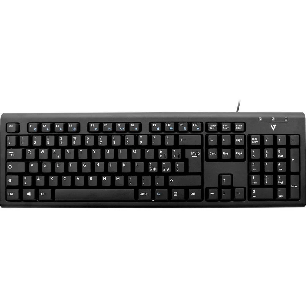 USB tipkovnica V7 Videoseven KU200IT Crna slika