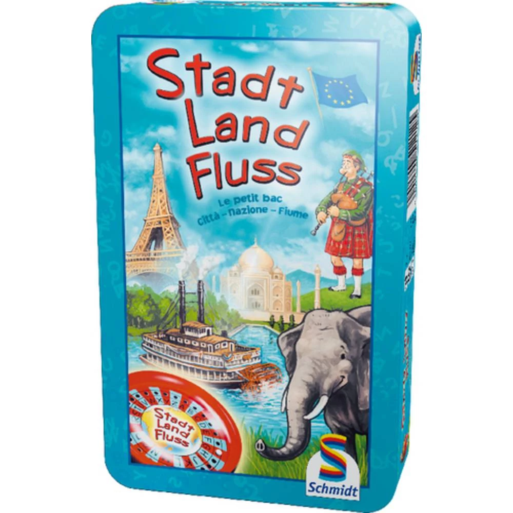 Schmidt Spiele Stadt, Land, Fluss - Mitbringspiel in der Metalldose 51212 slika