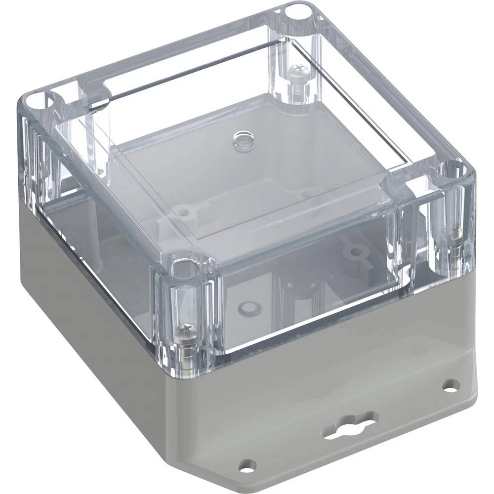 TRU COMPONENTS 6U07090906639 TC-13865260 industrijsko kućište 121.5 x 91.5 x 60 polikarbonat svijetlosiva, prozirna 1 St slika