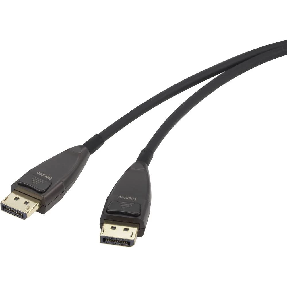 Renkforce DisplayPort Priključni kabel [1x Muški konektor DisplayPort - 1x Muški konektor DisplayPort] 30 m Crna slika