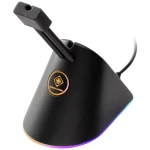 Bungee za miš s RGB osvjetljenjem, uvlačivom rukom, odgovara svim žičanim miševima DELTACO GAMING GAM-044-RGB mišni bungee osvjetljen crna