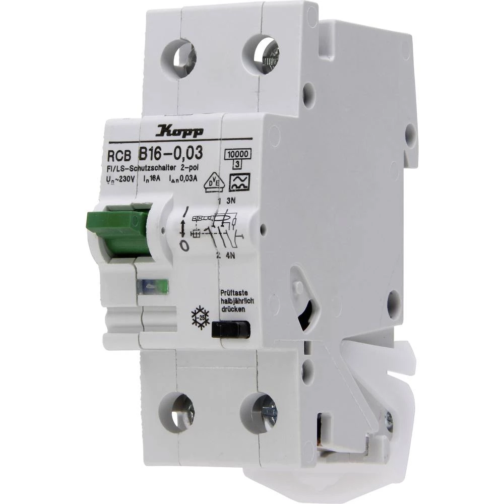 Kopp 741615017 FID zaštitna sklopka/zaštitna sklopka za vodove 16 A 0.03 A 230 V slika