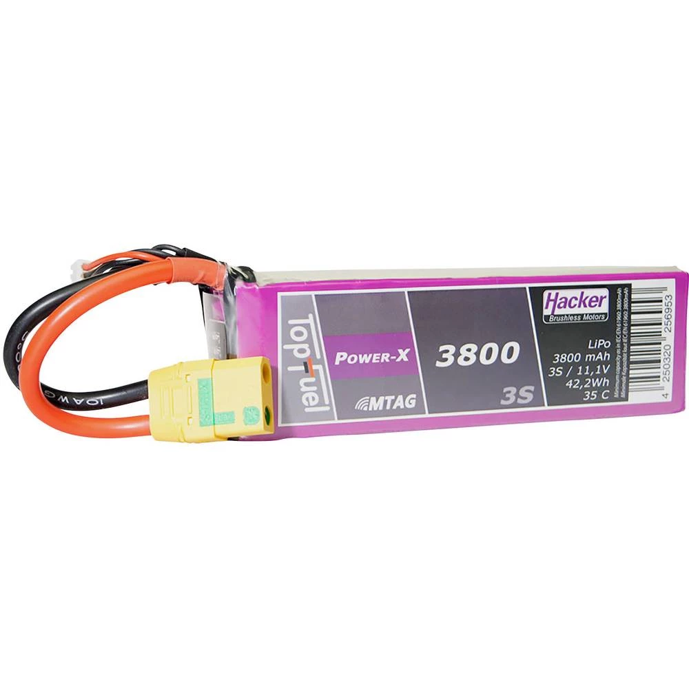 LiPo akumulatorski paket za modele 11.1 V 3800 mAh Broj ćelija: 3 35 C Hacker Softcase XT90 slika