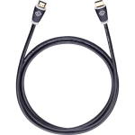 Oehlbach HDMI Priključni kabel [1x Muški konektor HDMI - 1x Muški konektor HDMI] 0.75 m Crna