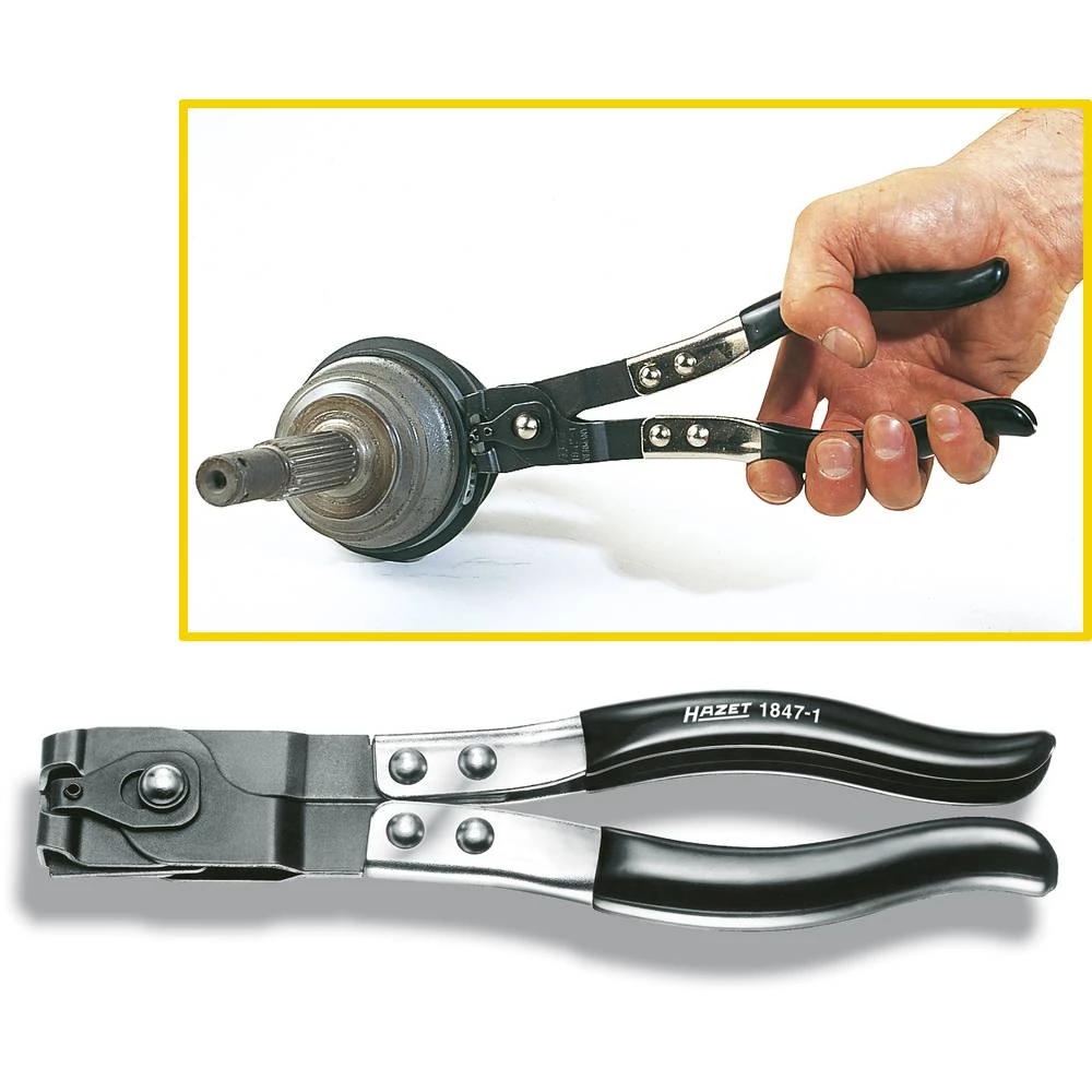 Hazet 1847-1 stezna kliješta za osovinsku obujmicu 230 mm 1 kom. slika