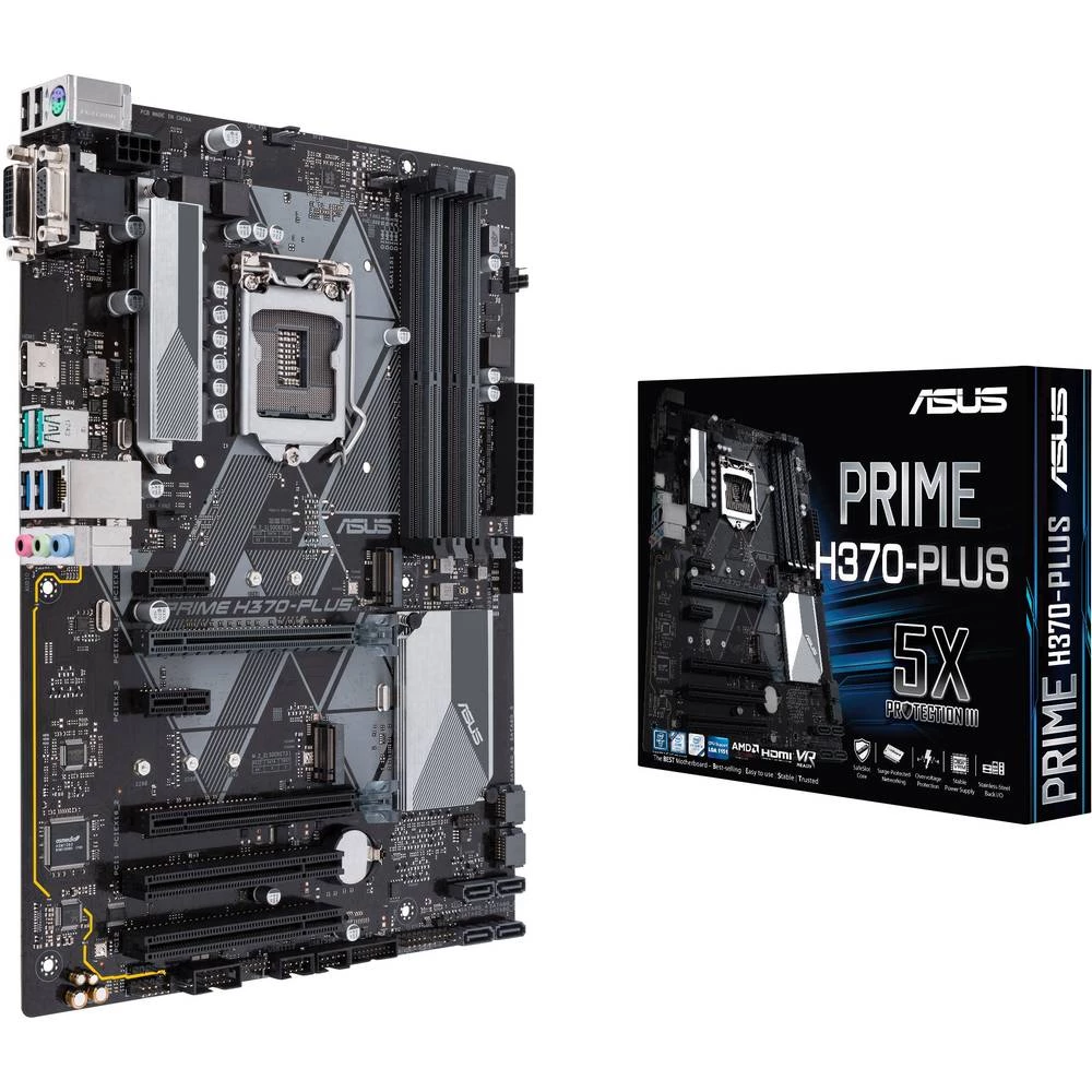 Matična ploča Asus PRIME H370-PLUS Baza Intel&reg; 1151v2 Faktor oblika ATX Set čipova matične ploče Intel&reg; H370 slika