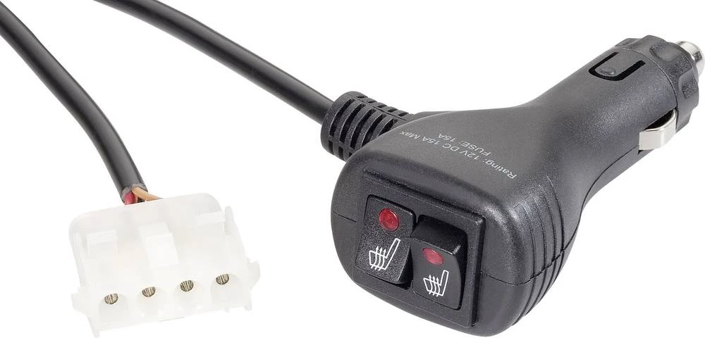 TRU COMPONENTS Automobilski utikač za spajanje grijanja sjedala, uključujući kabel Opteretivost struje, maks.=15 A slika