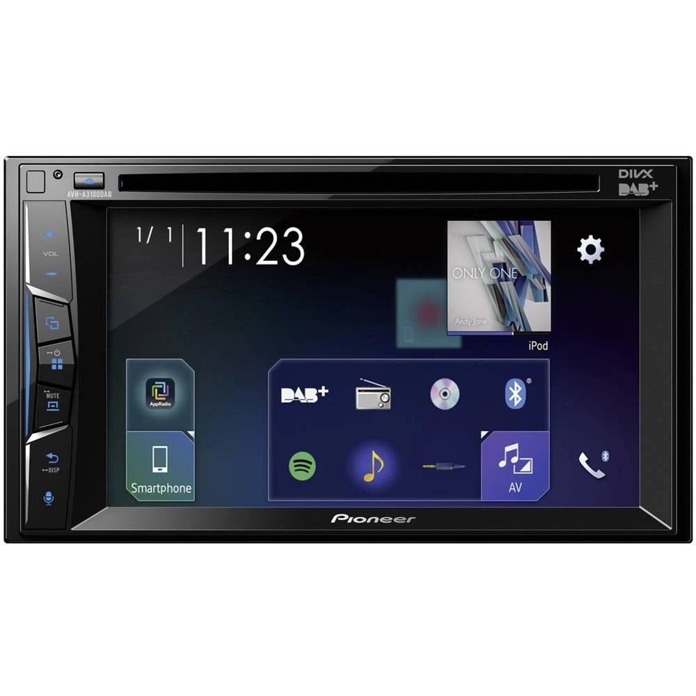 Pioneer AVH-A3100DAB Dvostruki DIN multimetijski player DAB + tuner, Bluetooth&reg; telefoniranje slobodnih ruku, AppRadio, Prik slika