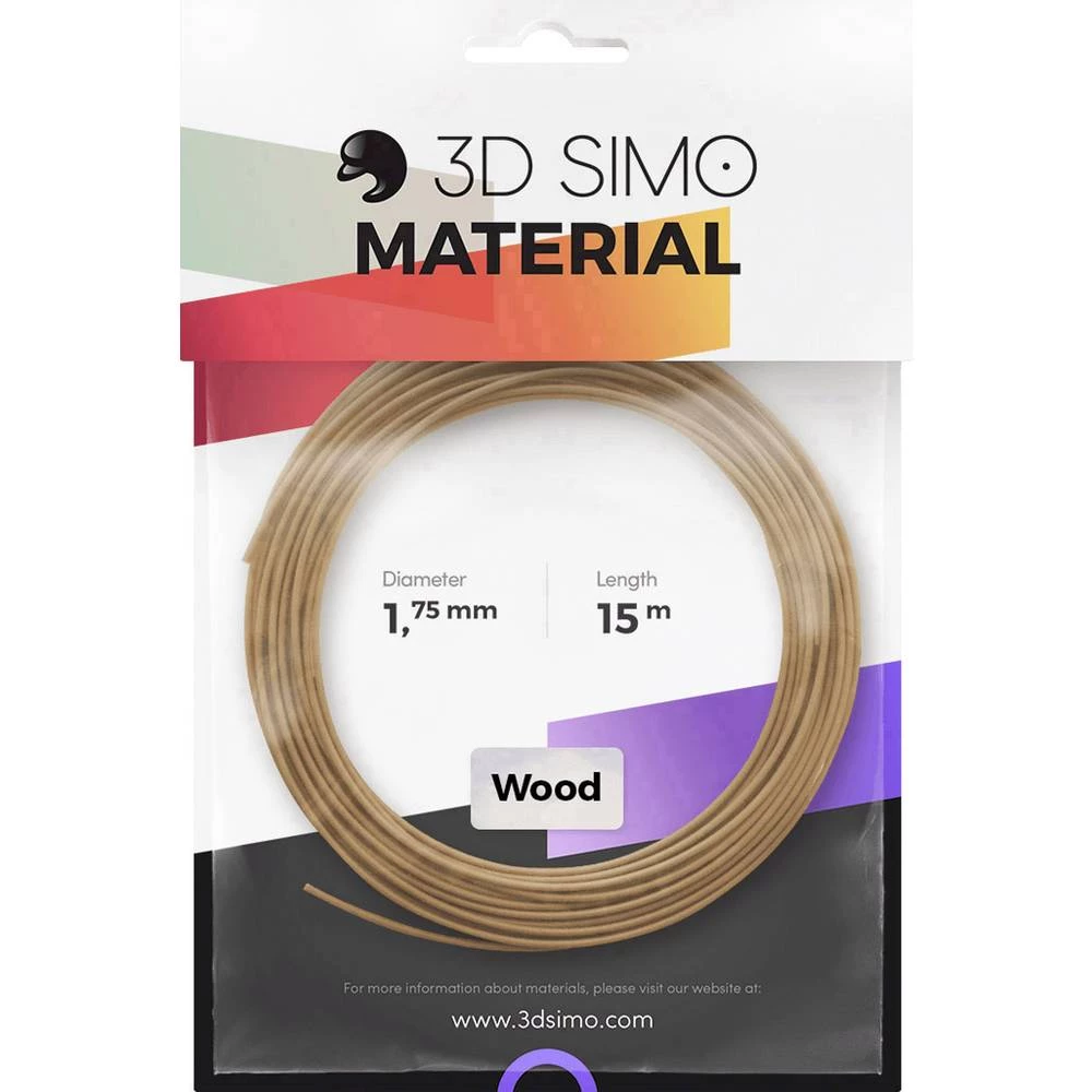 3D pisač filament 3D Simo 3Dsimo Wood Holz braun 1.75 mm Drvo 40 g slika