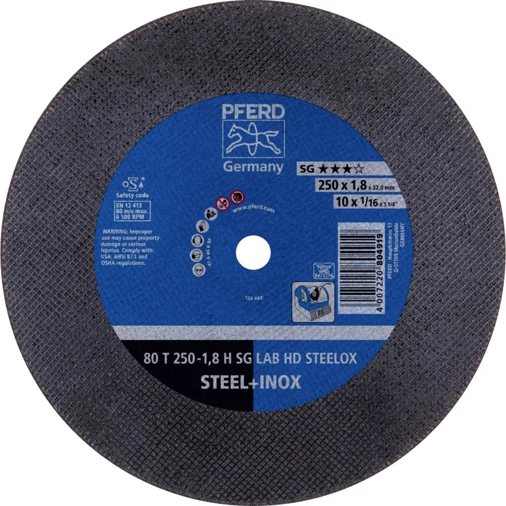 PFERD 80 T 250-1,8 H SG LAB HD STEELOX/32,0 66300050 rezna ploča ravna  250 mm 32 mm 20 St. slika