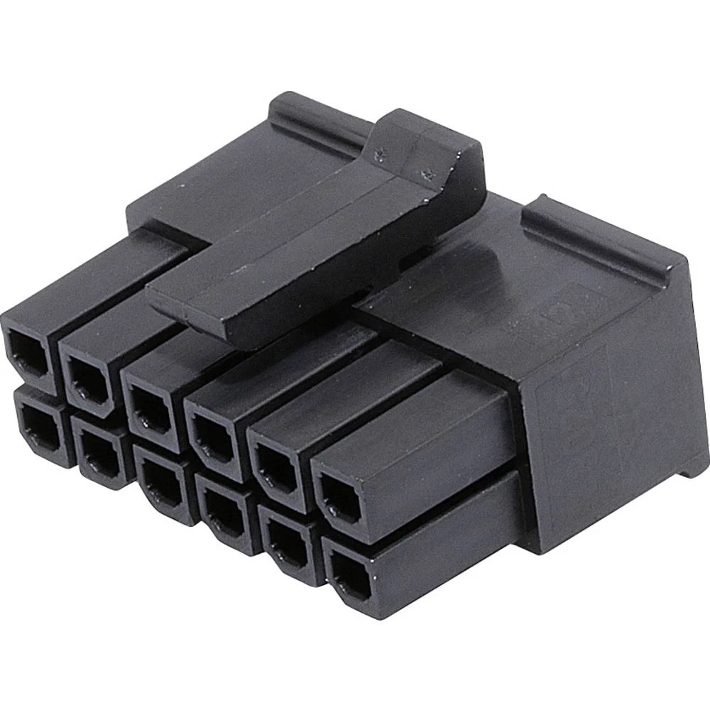 Molex 430251208 Micro-Fit 3.0 Receptacle Housing, Dual Row, 12 Circuits, UL 94V-0, Low-Halogen Since Inception, Black slika