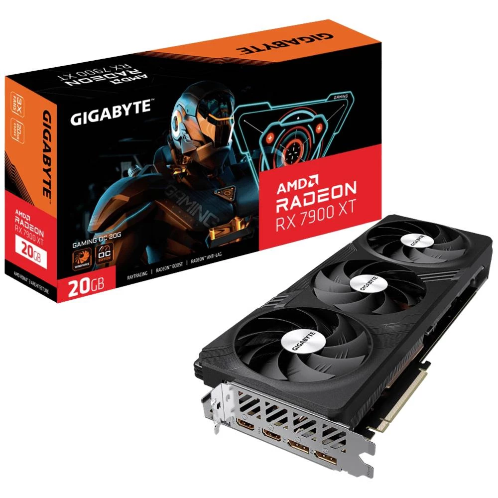 Gigabyte grafička kartica AMD Radeon RX 7900 XT Gaming Overclocked 20 GB GDDR6-SDRAM PCIe HDMI™, DisplayPort navijena slika