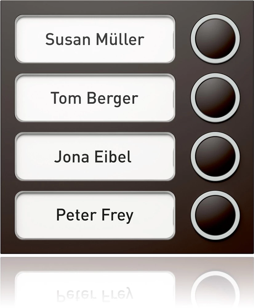 Ritto by Schneider 1875450 Video-portafon Schneider Electric Portier ključni modul gr / br 4 tipke 95x95x33m 1 8754/50 Sivo-smeđ slika