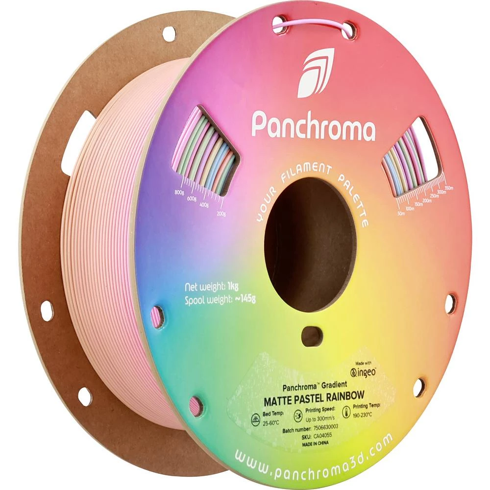 Polymaker CA04055 Panchroma™ Gradient Matte 3D pisač filament PLA višebojni 1.75 mm 1000 g Pastel Rainbow, duga 1 kom. slika