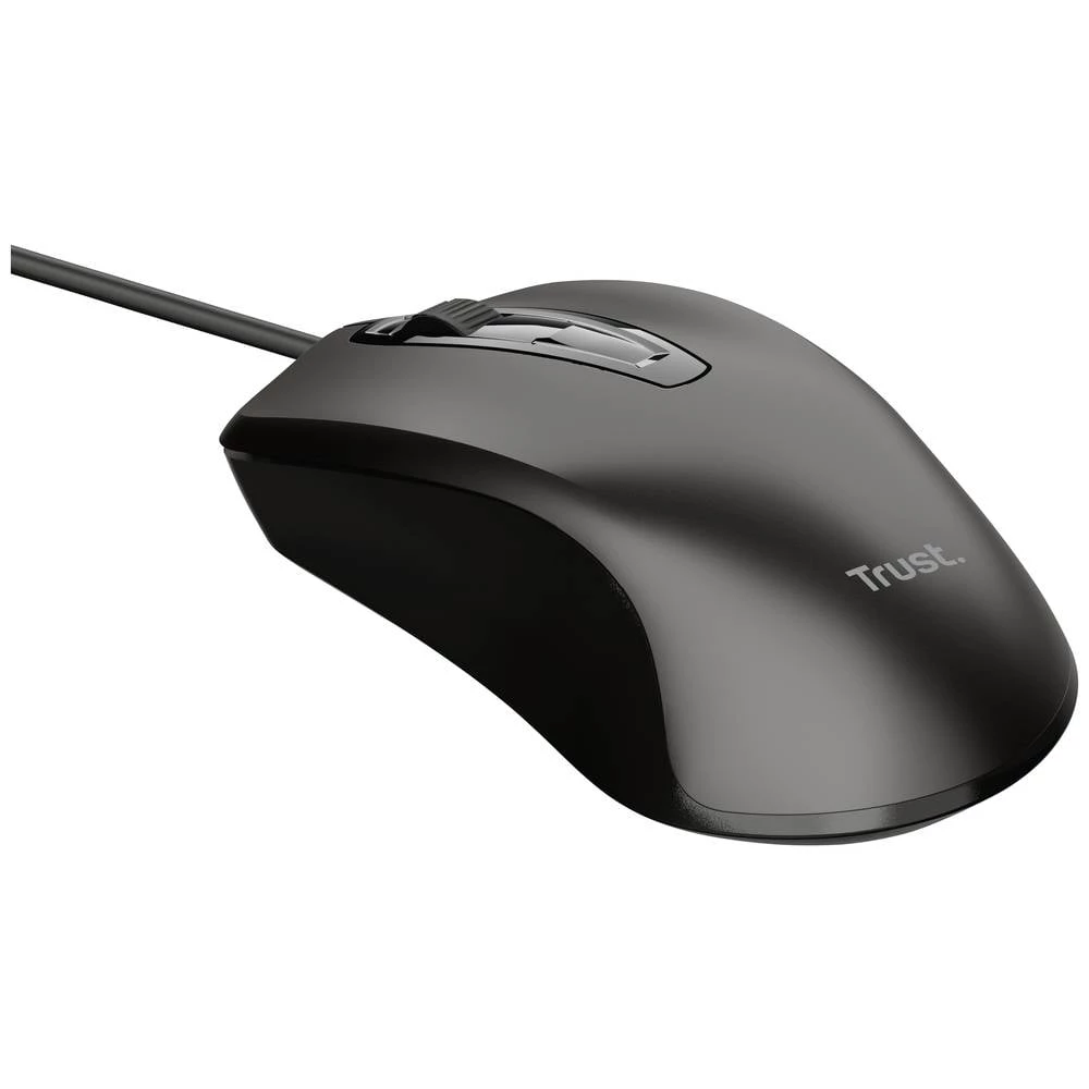 Trust BASICS  miš žičani   optički crna 3 Tipke 1200 dpi ugrađeni kotačić za pregled slika