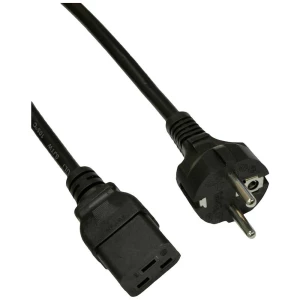 Akyga struja priključni kabel [1x ženski konektor IEC c19, 16 a - 1x sigurnosni utikač ] 1.80 m crna slika