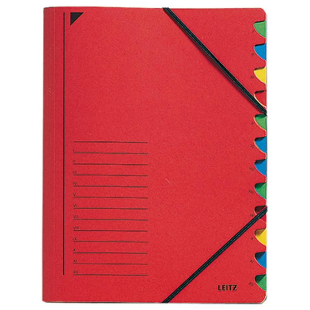Leitz Uredski materijal Crvena DIN A4 Pendarec karton, recikliran Broj pretinaca: 12 39120025 slika
