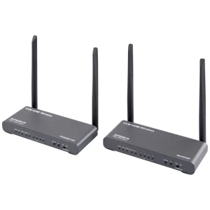 SpeaKa Professional SP-HDE-620 HDMI uređaj za bežični prijenos (komplet) 100 m 5 GHz 3840 x 2160 Pixel KVM funkcija (tip slika