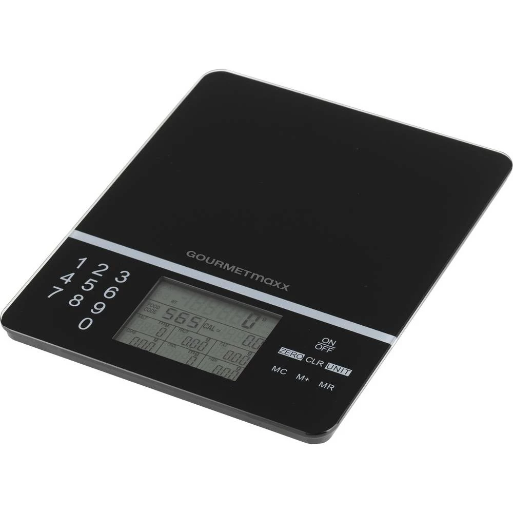 GourmetMaxx Food Control digitalna kuhinjska vaga crna slika