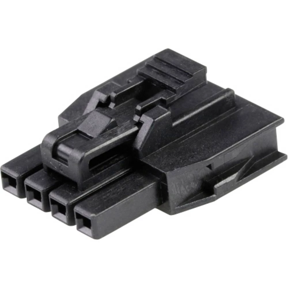 Molex 1053071204 Nano-Fit Receptacle Housing, TPA Capable, 2.50mm Pitch, Single Row, 4 Circuits, Black, Glow-Wire Capable slika
