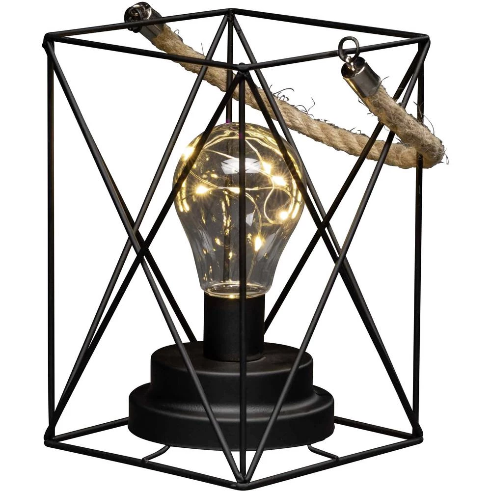 LED-laterna S timerom Toplo-bijela LED Konstsmide 1816-700 Crna slika