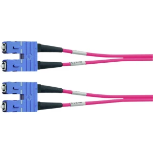 Staklena vlakna Svjetlovodi Priključni kabel [1x Muški konektor SC - 1x Muški konektor SC] 50/125 µ Multimode OM4 1 m Tele slika
