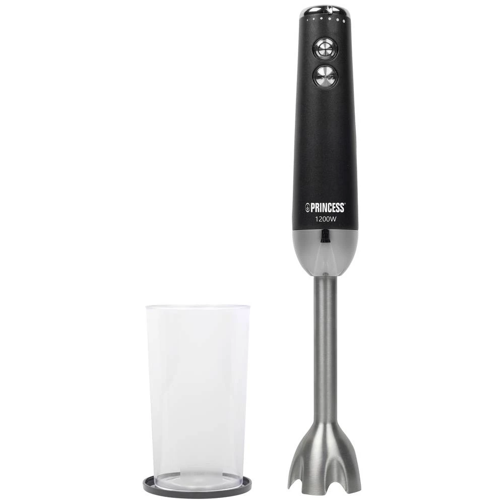Princess 01.221229.01.001 štapni mikser 1200 W  crna, plemeniti čelik slika