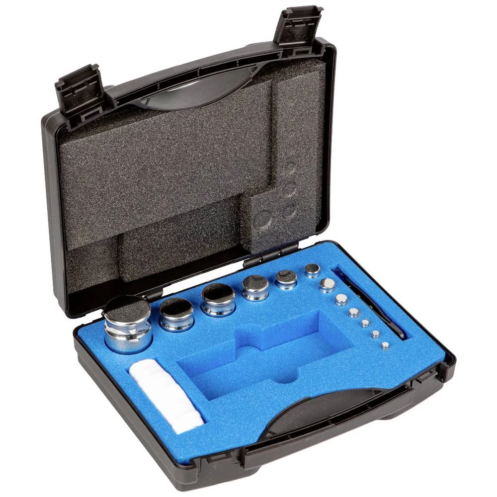 Kern 312-054 E2 1 g - 500 g set utega u plastičnoj kutiji, polirani nehrđajući čelik slika