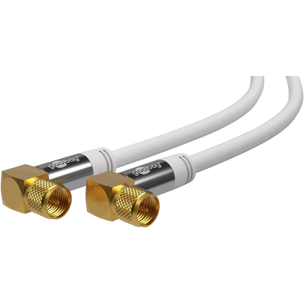 Antene, SAT Priključni kabel [1x Muški konektor F - 1x Muški konektor F] 3.00 m 135 dB Fleksibilan Bijela Goobay slika