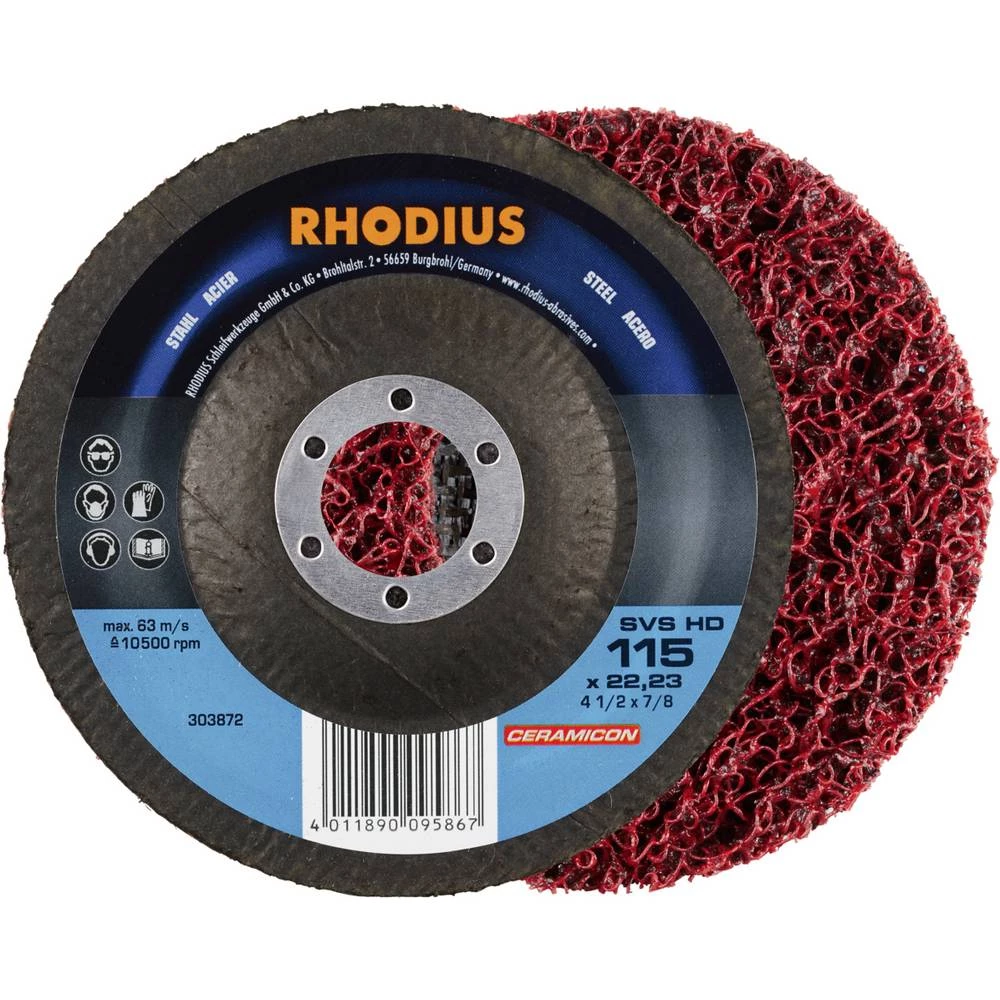Rhodius 303872 RHODIUS SVS HD, 10 kom flis za čišćenje 115 x 22,23 mm, ofset, TOPline za univerzalnu upotrebu 10 kom. slika