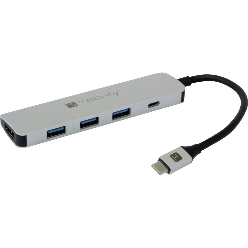 TECHly IADAP-USB31-DOCK4 HDMI / USB / USB-C adapter [1x muški konektor USB-C™ - 5x ženski konektor HDMI, USB 3.2 gen. 1 slika