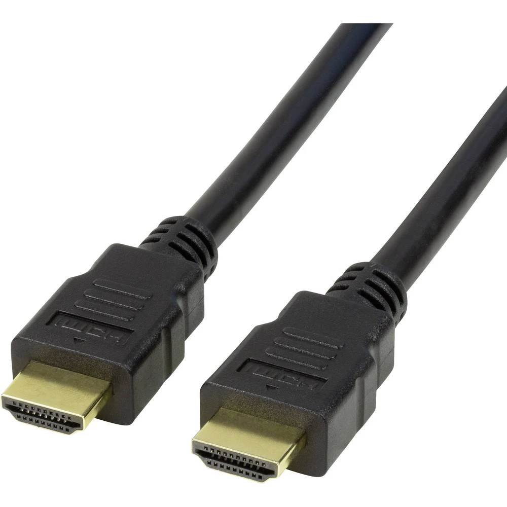 LogiLink HDMI Priključni kabel [1x Muški konektor HDMI - 1x Muški konektor HDMI] 1 m Crna slika
