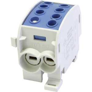 HoraeTec 080310-1-3 odvojna stezaljka za glavni vod  mjed, PA svijetlosiva (RAL 7035), svijetloplava  1-polni  160 A  690 V Vrsta provodnika = N slika