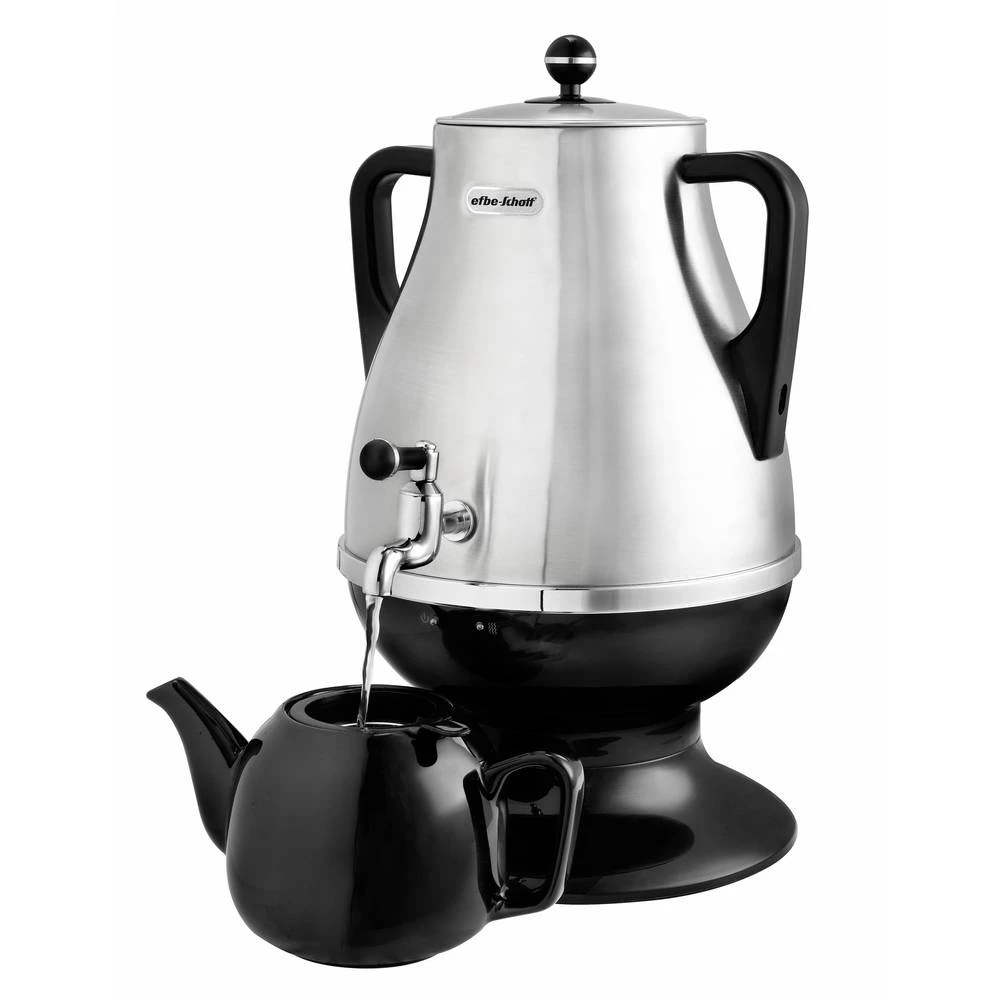 Aparat za čaj EFBE Schott Samowar mit Teekanne Srebrna, Crna slika