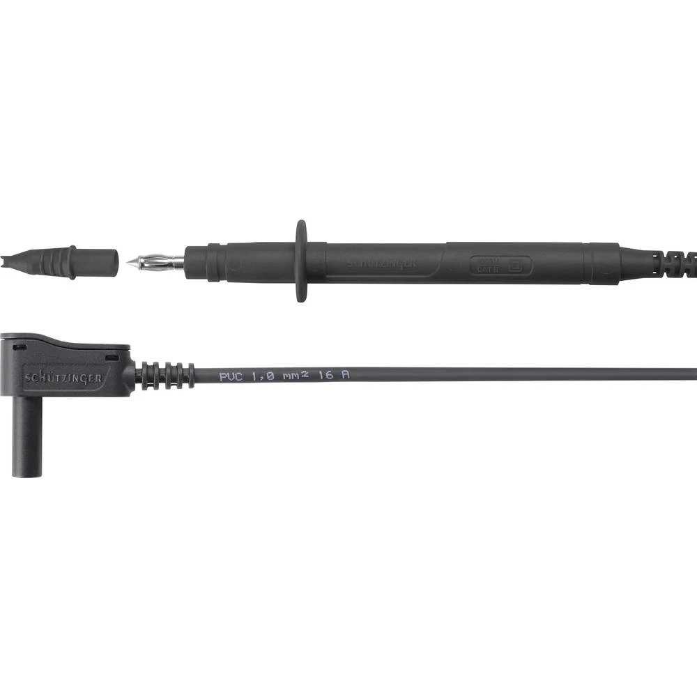 Schützinger SPL 7312 Ni / 1 / 100 / SW sigurnosni mjerni vod [konektor 4 mm - sonda] crna 1 St. slika
