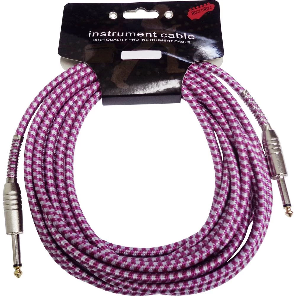 Za instrumente Priključni kabel [1x 6,3 mm banana utikač - 1x 6,3 mm banana utikač] 6 m Ružičasta MSA Musikinstrumente KABT3 slika