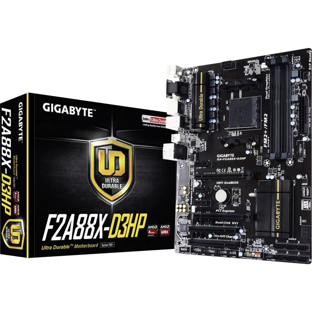 Matična ploča Gigabyte GA-F2A88X-D3HP Baza AMD FM2+ Faktor oblika ATX Set čipova matične ploče AMD&reg; A88X slika