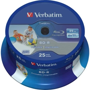 Blu-ray BD-R SL prazan 25 GB Verbatim 43811 25 ST Vreteno Za tiskanje, Premaz protiv ogrebotina slika