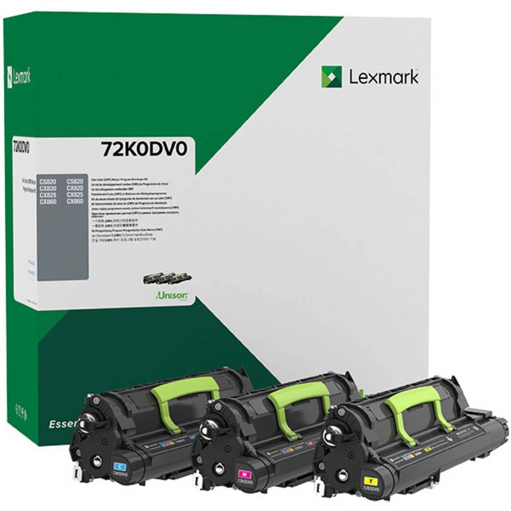 Lexmark Povratna razvojna jedinica CS820 CS827 CX820 CX825 CX827 CX860 72K0DV0 Original Cijan, Purpurno crven, Žut 300000 Strani slika