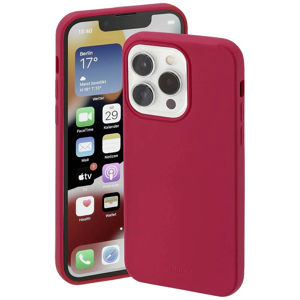 Hama Finest Feel Pogodno za model mobilnog telefona: iPhone 14 Pro, crvena Hama Finest Feel etui Apple iPhone 14 Pro crvena slika